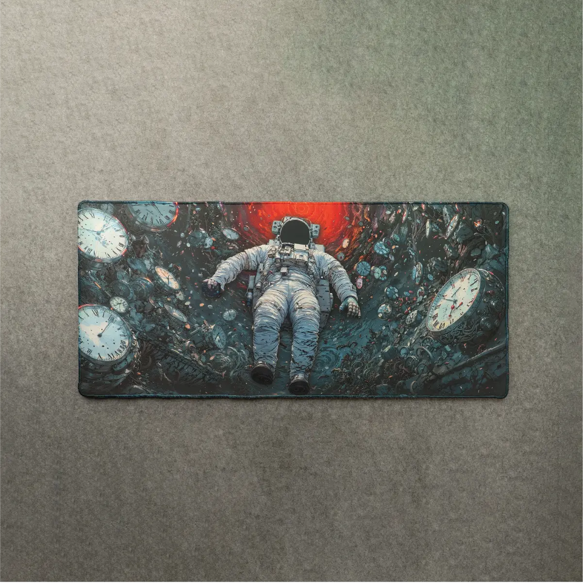 Time Traveller Astronaut Unipadz mousepad design